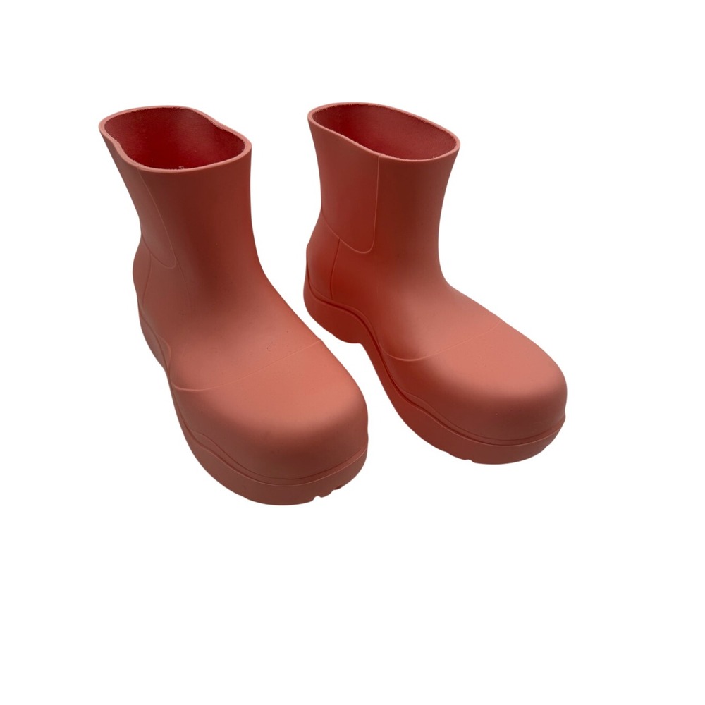 Bottega Veneta Rubber Puddle Ankle Boots Flamingo Size EU 37